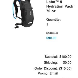 CamelBak Lobo 9 Hydration Pack in Black and Blue